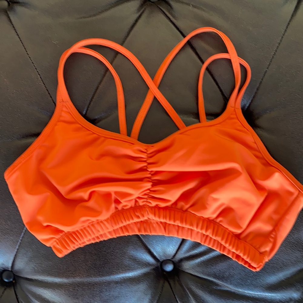 Orange sports bra